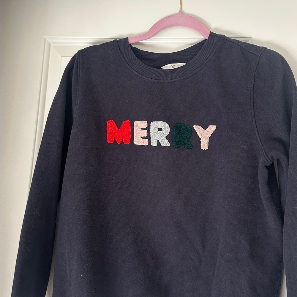 Holiday Sweatshirt with MERRY Letters - Picture 2 of 8